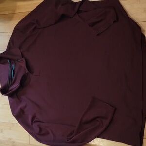Perry Ellis Maroon 3 Button Top with LS